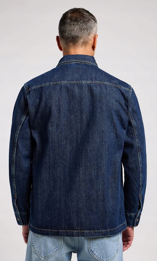 Lee 101 OVERSHIRT Indigo DENIM PREMIUM SKJORTEJAKKE KATANA OVERSIZED M