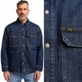 Miniatyrbillede 1 af 9: Lee 101 OVERSHIRT Indigo DENIM PREMIUM SKJORTEJAKKE KATANA OVERSIZED M