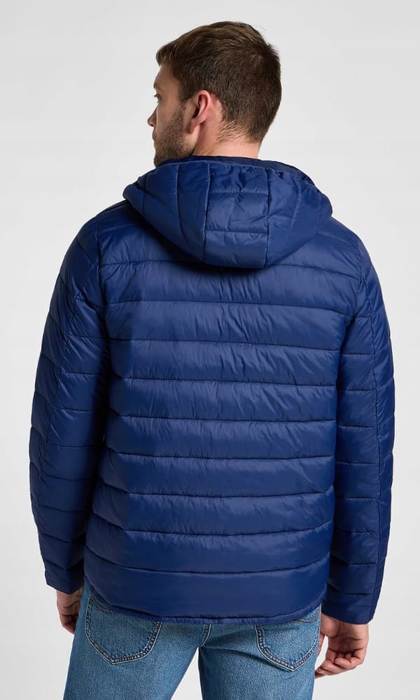Lee PUFFER JACKA Marinblå LJUSMARINLJUS PUFFER JACKA MED HUVA S