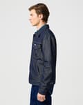 Miniatyrbillede 6 af 6: Wrangler NORMAL JAKKE Rinsed Night NAVY DENIM KATANA JAKKE XL