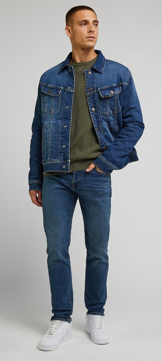 Lee VÄNDBAR RIDARJACKA ISOLERAD DUBBELSIDIGT KATANA-DENIM MED BJÖRN L