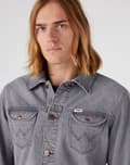 Miniatyrbild 6 av 6: Wrangler ICONS 124MJ JACKA Bright Side GRÅ KATANA JACKA DENIM XXL