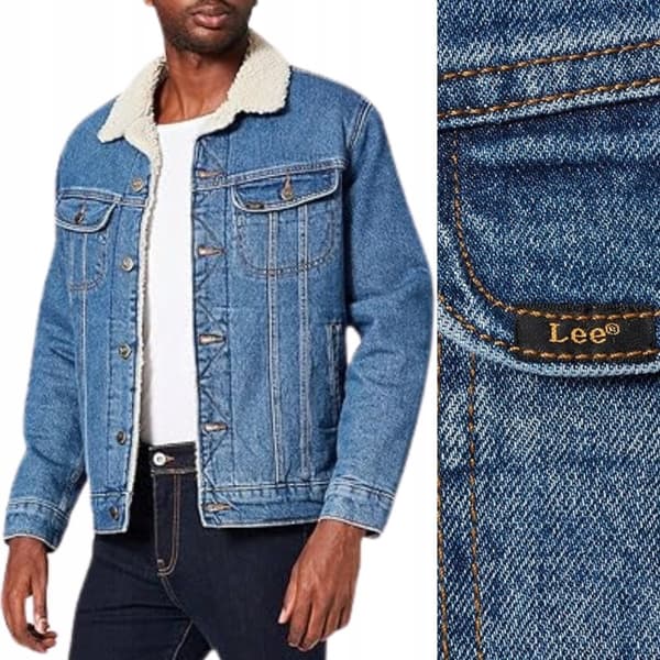 Lee Sherpajacka Medium Isolerad Katana Denim On Bear Regular Passform XXL
