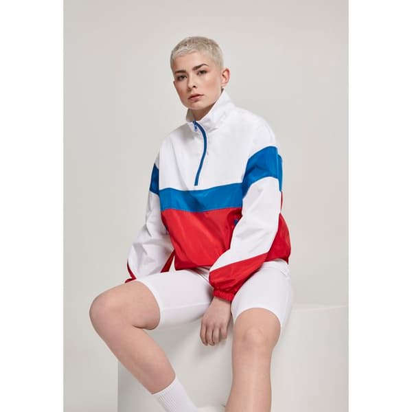 Damsk parka - Urban Classic - 3-färgad - Hög krage - Fickor med dragkedja - Taffetafoder