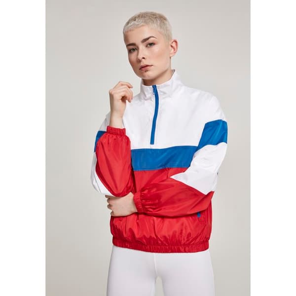 Damsk parka - Urban Classic - 3-färgad - Hög krage - Fickor med dragkedja - Taffetafoder