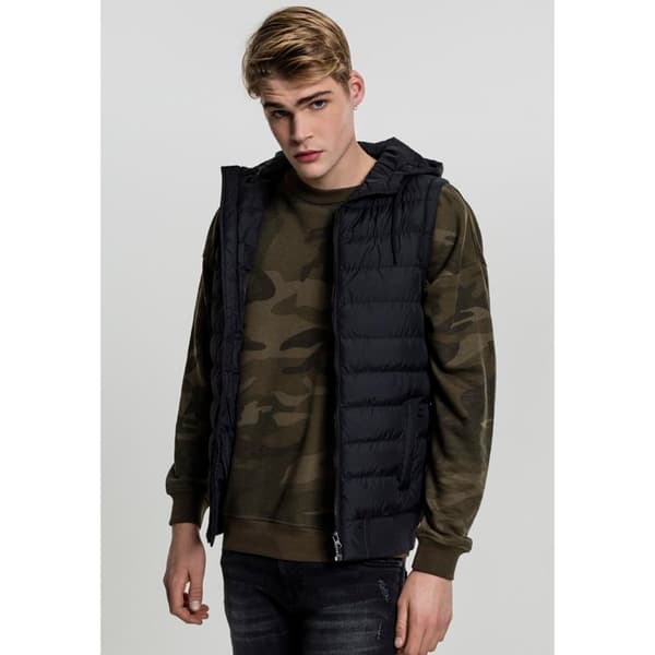 Jacka - URBAN CLASSICS - Bubble Hooded - Svart - Unisex - Vuxen