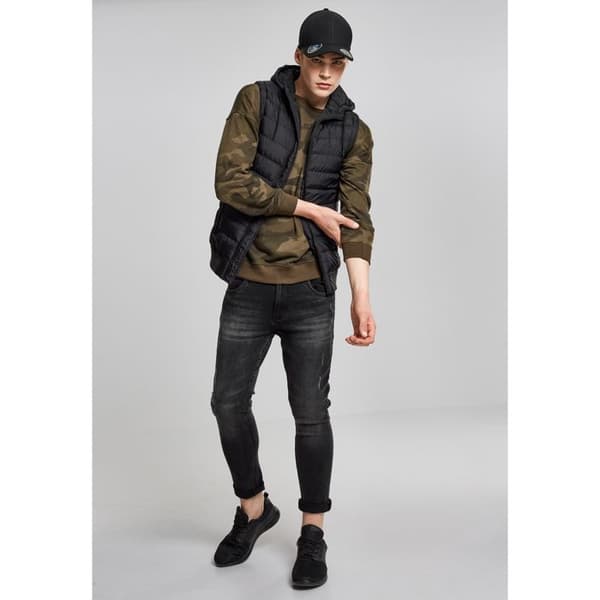 Jacka - URBAN CLASSICS - Bubble Hooded - Svart - Unisex - Vuxen