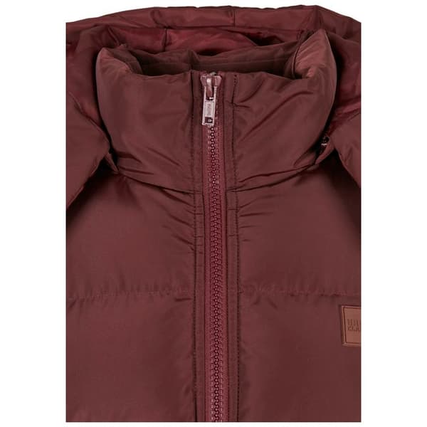 Väst - Urban Classics - Huva Puffer - Bordeaux - Unisex - Stora storlekar