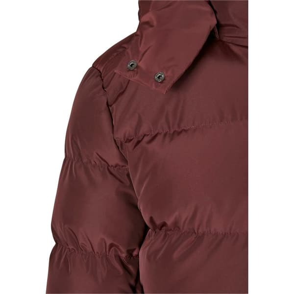Väst - Urban Classics - Huva Puffer - Bordeaux - Unisex - Stora storlekar