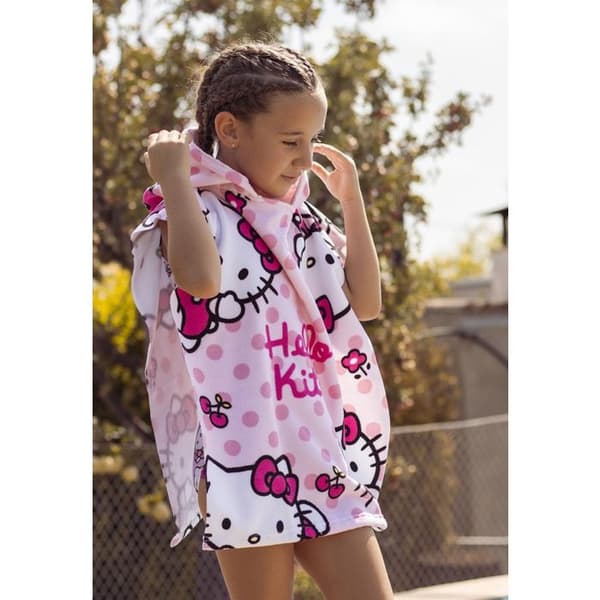 Poncho - Hello Kitty - Ros - 100% Polyester - Barn - Höst/Vinter