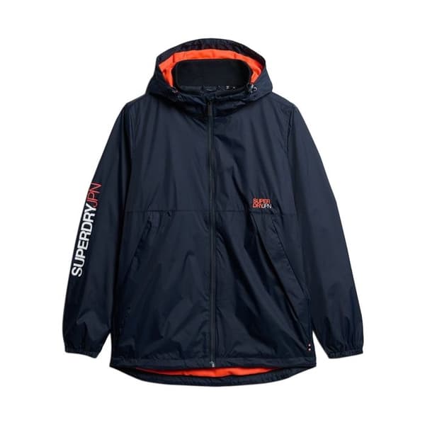 Superdry Huvtröja med Logga Vindjacka - Marin Eclipse