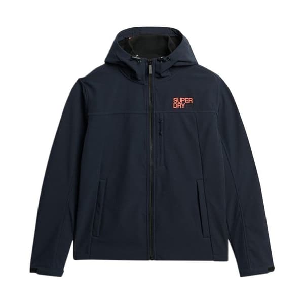 Väst med huva Superdry Hooded Soft Trekker - Marin Eclipse