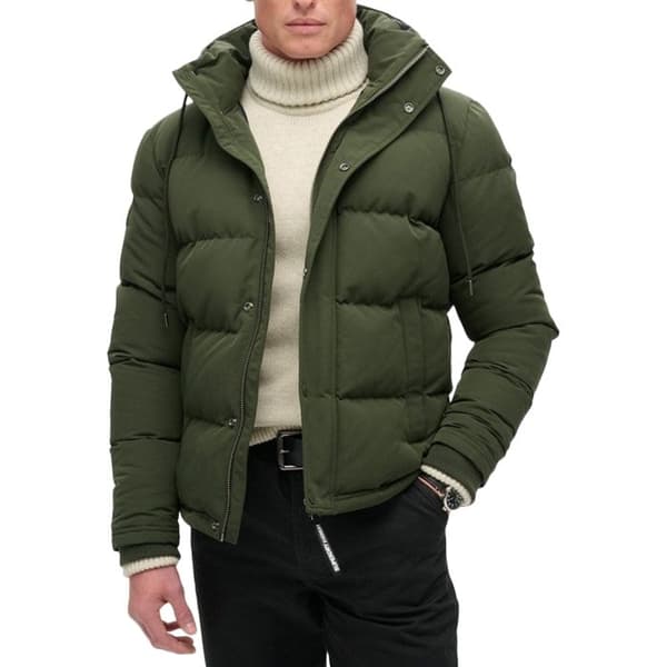 Doudoune Superdry Everest Kort Huva - Grön-Vapnen