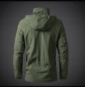 Miniatyrbillede 3 af 11: HERRE REGNJAKKE Softshell KHAKI Vandtæt VINDJAKKE størrelse L