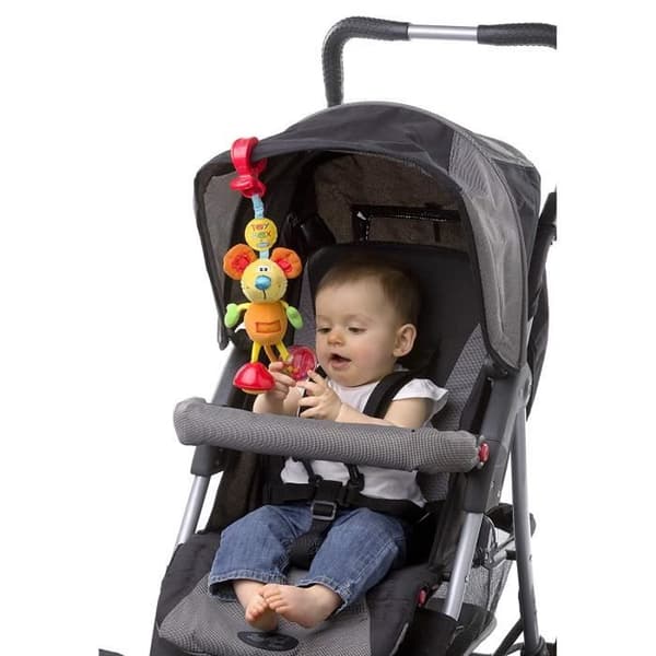 Playgro Leksak för Barnvagn Mus Clip Clop, Från Födelset, Dingly Dangly Mimsy, Orange/Mångfärgad, 40144 - 720113