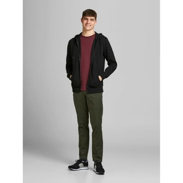 Mjuktröja - JACK & JONES - Svart - 85% Bomull - 15% Polyester - Herr