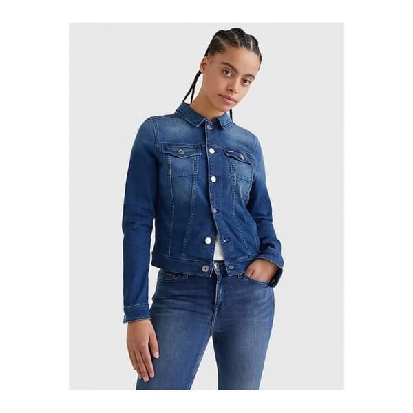 Jeansjacka - Tommy Jeans - Dam - Ekologisk bomull - Tajt rak passform - Miljövänlig