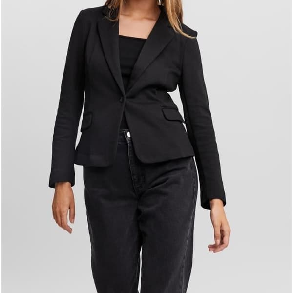 Jerseyblazer - VERO MODA - Svart - Dam - Figursydd - 2 Fickor