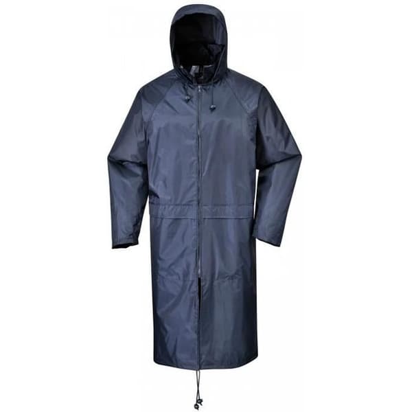 Regnjacka - PORTWEST - Man - Huva - 100% polyester - Marinblå - 210g/m²