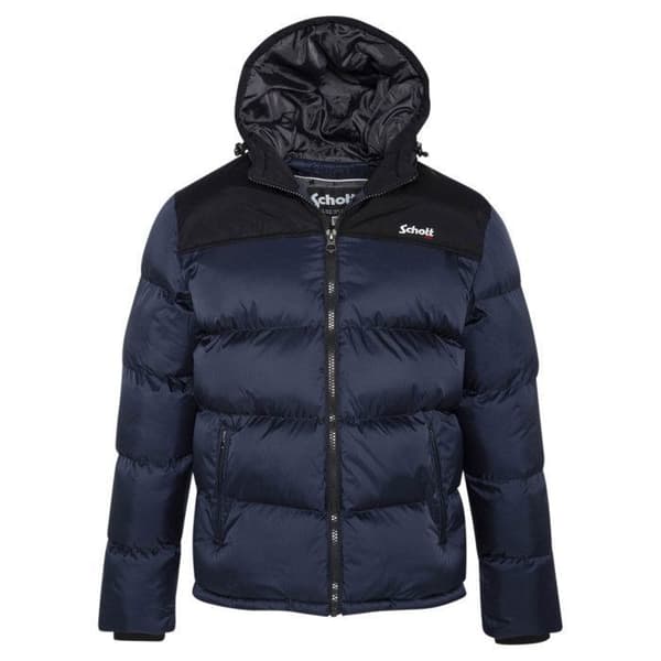 Quiltad dunjacka - Schott NYC - Utah - 100 % nylon - Huvkrage - Dragkedja