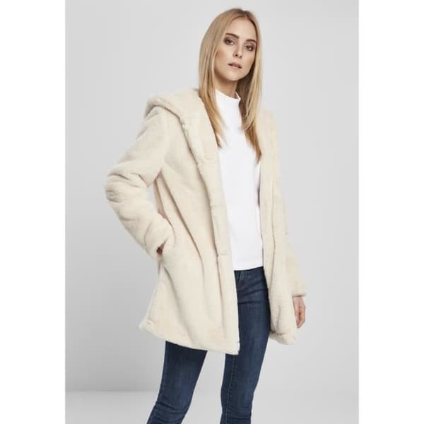 Urban Classics teddyjacka med huva för kvinnor