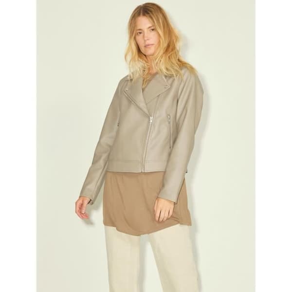 Läderjacka dam - Jack & Jones - Gail - Brindle - Långa ärmar - Vandring
