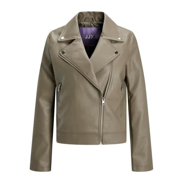 Läderjacka dam - Jack &amp; Jones - Gail - Brindle - Långa ärmar - Vandring