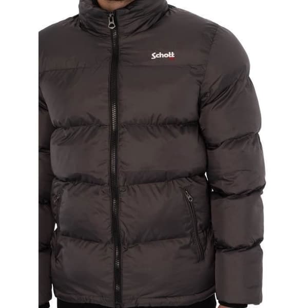 Idaho dunjacka för män - SCHOTT - Svart - Polyester - Dragkedja