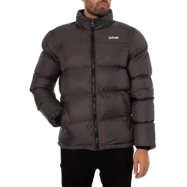 Idaho dunjacka för män - SCHOTT - Svart - Polyester - Dragkedja