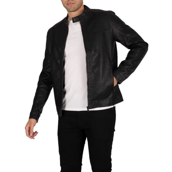 Jacka - JACK & JONES - Warner - Herr - Svart - Dragkedja och tryckknapp