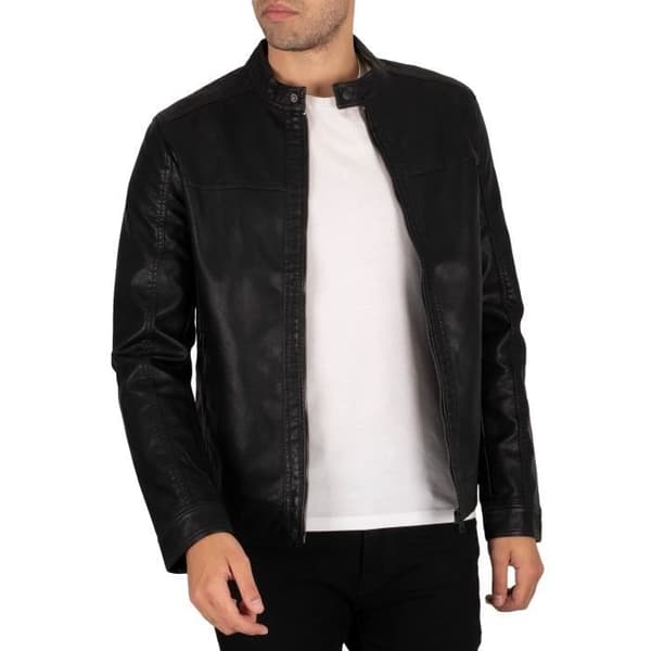 Jacka - JACK & JONES - Warner - Herr - Svart - Dragkedja och tryckknapp