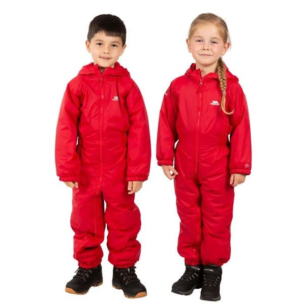 Trespass - UCSURAF20001SGR7/8 - Dripdrop Quiltad regnjacka Röd storlek 6/12 Girl