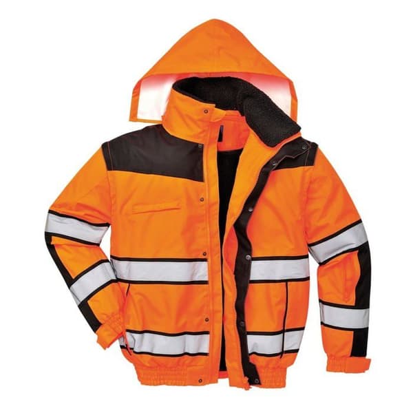 Blouson med hög synlighet - Portwest - HiVis - Orange Fluo - 3 i 1 - Avtagbar väst