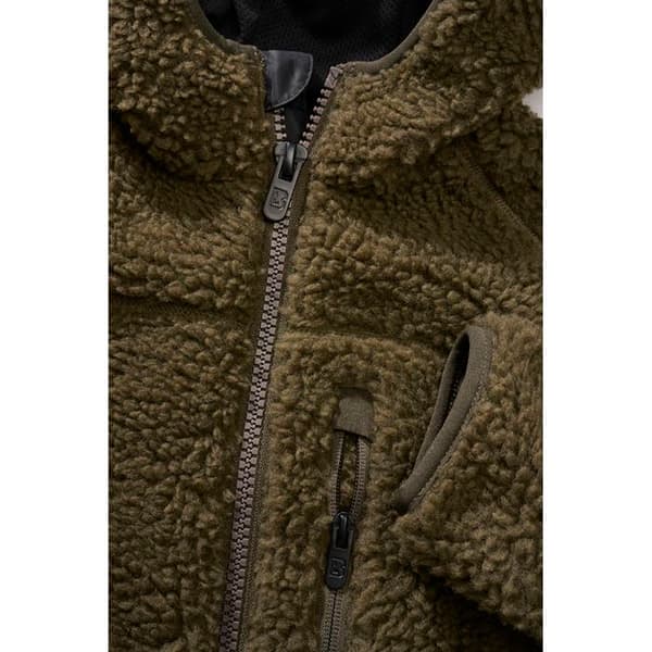 Fleecejacka barn - Brandit - Teddy - Olive - Långärmad - Andningsbar
