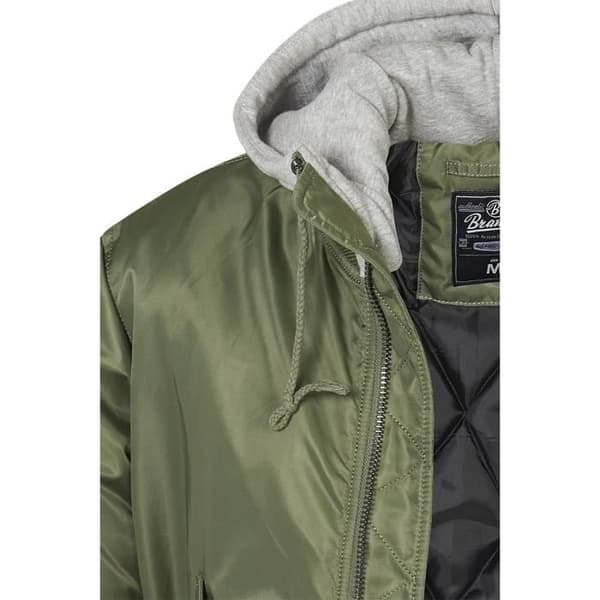 MA1 Bomber Warm Hood Jacket - BRANDIT - Olive - Herr
