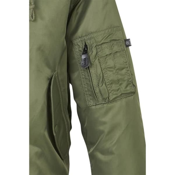 MA1 Bomber Warm Hood Jacket - BRANDIT - Olive - Herr