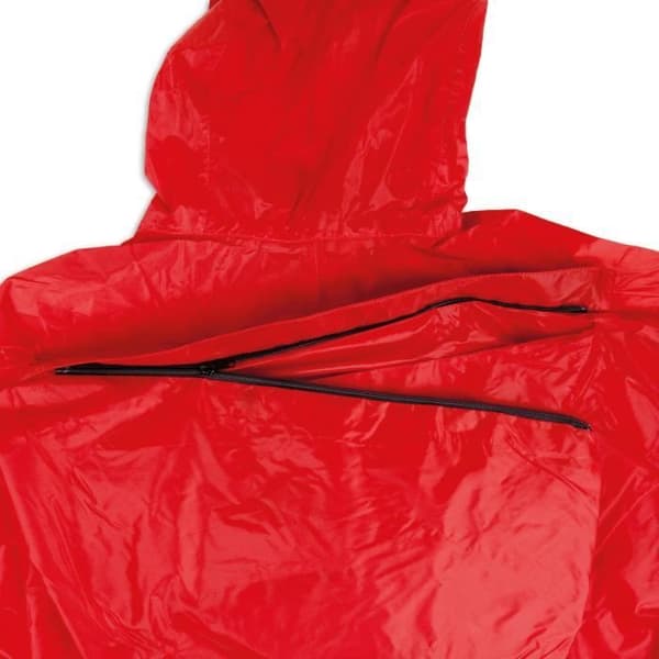 Tatonka Cape Poncho för män - Storlek L - Röd - Långa ärmar - Vattentät söm