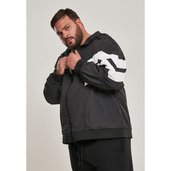 Parka i stora storlekar - Urban Classic - Krinklepanel - Svart/Vit - Multisport - Herr