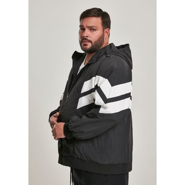 Parka i stora storlekar - Urban Classic - Krinklepanel - Svart/Vit - Multisport - Herr