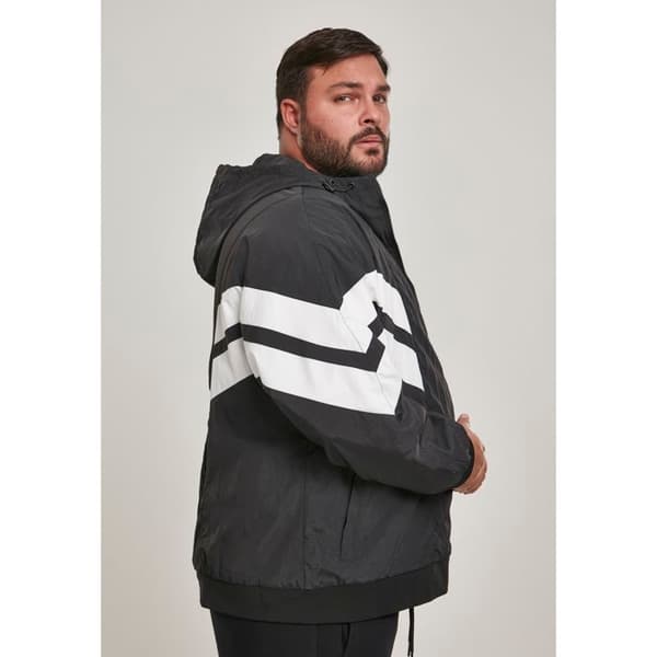 Parka i stora storlekar - Urban Classic - Krinklepanel - Svart/Vit - Multisport - Herr