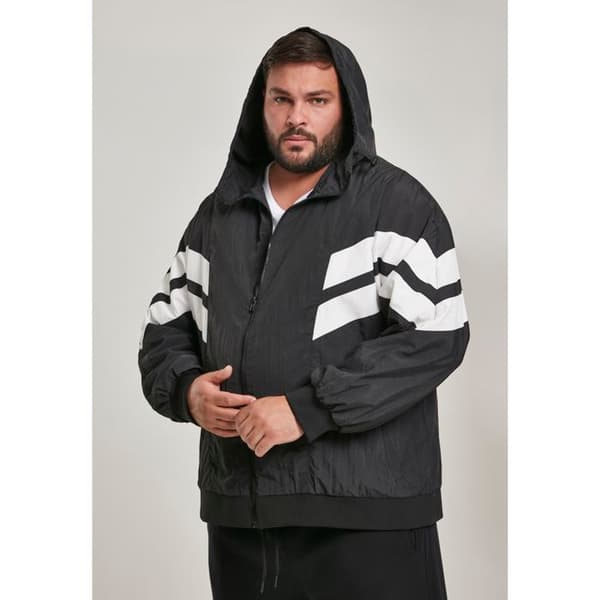 Parka i stora storlekar - Urban Classic - Krinklepanel - Svart/Vit - Multisport - Herr