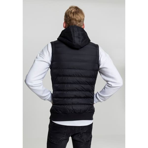 Jacka - URBAN CLASSICS - Bubble Hooded - Svart/Vit - Unisex - Vuxen