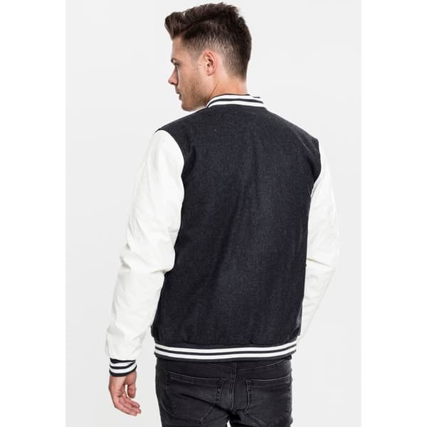 Teddyjacka - Urban Classics - Oldschool - Ull - Ärmar i konstläder - Slimmad