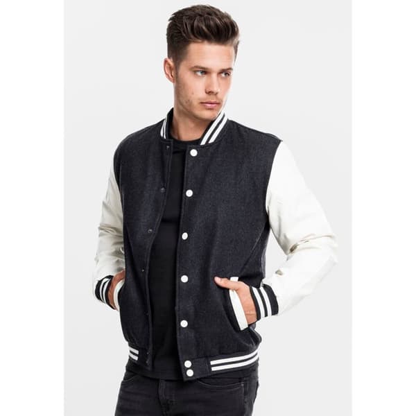 Teddyjacka - Urban Classics - Oldschool - Ull - Ärmar i konstläder - Slimmad