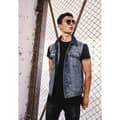 Miniatyrbild 2 av 6: Jeansjacka - URBAN CLASSICS - Ärmvecka väst - Blå färg - Unisex - 100% bomull