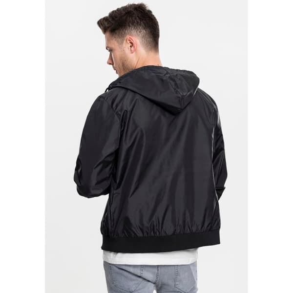 Vindjacka - Urban Classic - Svart - Unisex - Lätt foder - Fodrad huva