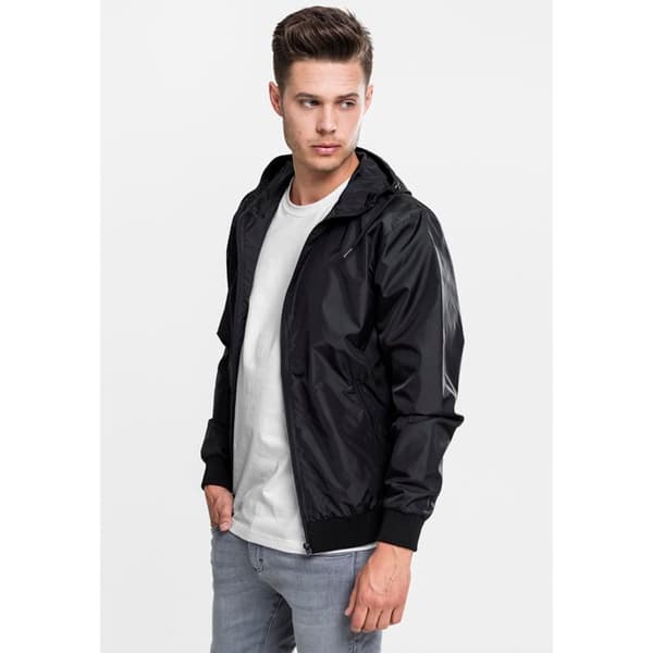 Vindjacka - Urban Classic - Svart - Unisex - Lätt foder - Fodrad huva