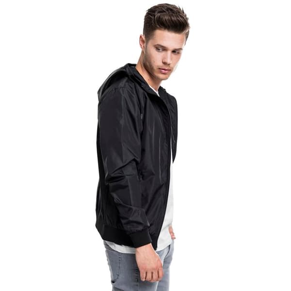 Vindjacka - Urban Classic - Svart - Unisex - Lätt foder - Fodrad huva