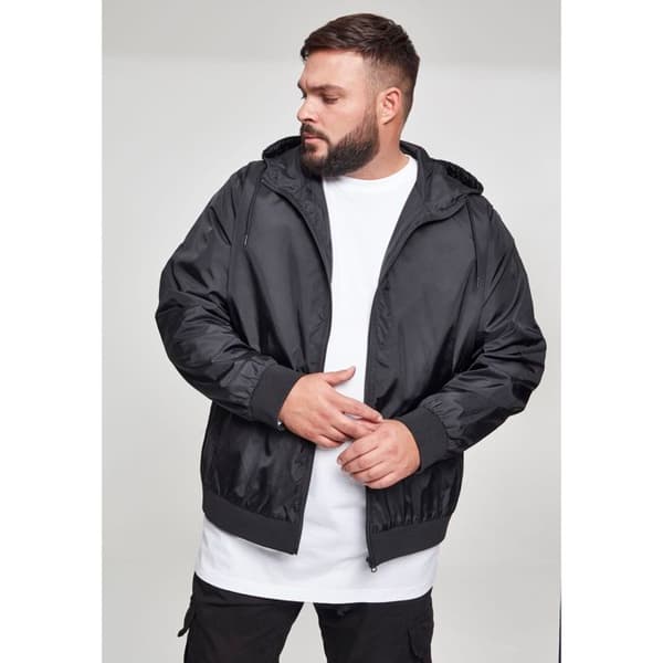 Vindjacka - Urban Classic - Svart - Unisex - Lätt foder - Fodrad huva