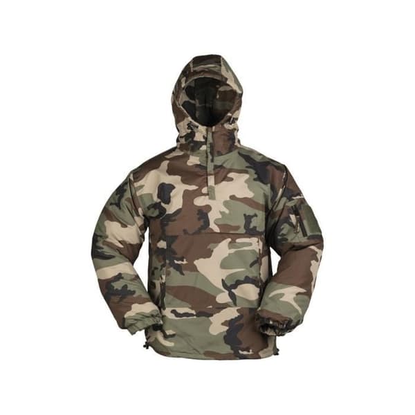 Anorak vinterstrid - Miltec - Woodland - 100% polyester - Elastisk vid ärmarna - 600 g